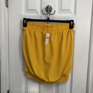 Anthropologie NWT Yellow Colusa Strapless Tube Top Medium Textured Beach Boho